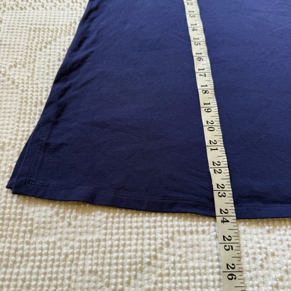 EILEEN FISHER Traceable Organic Cotton Jersey Funnel Neck Tank Top Iris Size S - Picture 5 of 9